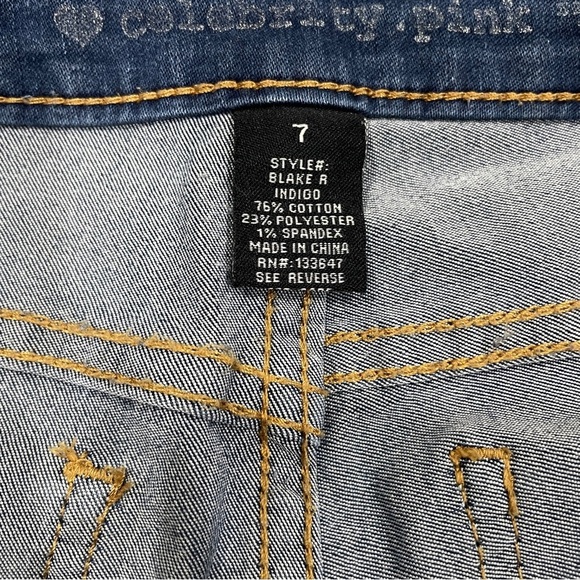 Celebrity Pink Dark Wash Skinny Jeans - Picture 4 of 8